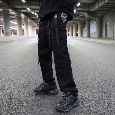 Pantalón Recto con Múltiples Bolsillos