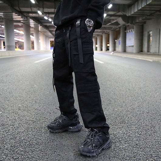 Pantalón Recto con Múltiples Bolsillos