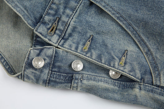 Pantalones Cargo Denim Vintage Lavado Retro Unisex - Image 5