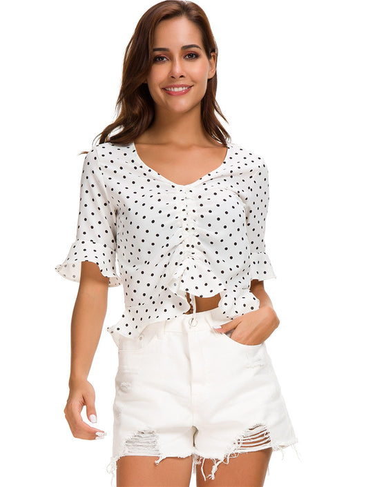 Camisa de Lunares con Cordón Ajustable - Image 8