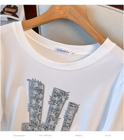 Blusa Básica Escote Redondo Talla Grande con Efecto Reductor de Manga Corta - Image 15