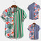 Camisa Estampada con Detalles de Rayas Combinadas