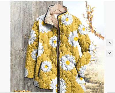Chaqueta Acolchada para Mujer con Estampado Floral Digital - Image 6