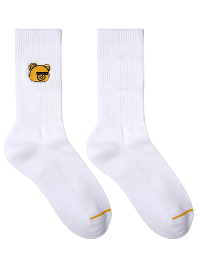 Calcetines de Algodón con Bordado de Osito para Ejercicio y Fitness - Image 12