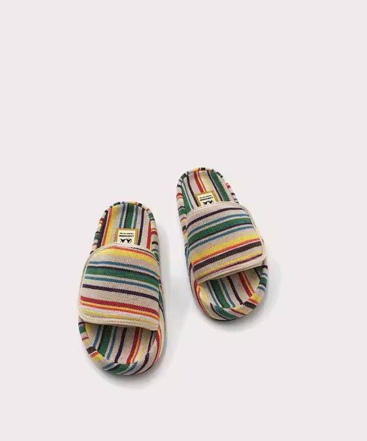 Sandalias de Suela Gruesa para Mujer - Diseño Arcoíris en Lona, Estilo Casual Verano - Image 19