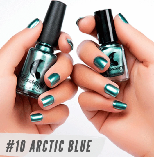 Esmalte de Uñas Color Plata Espejo - Acabado Metalizado Acero Inoxidable - Image 12