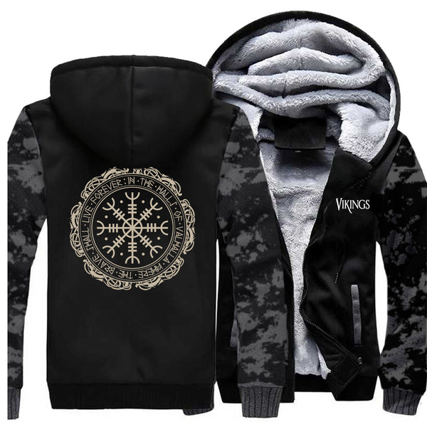 Chaqueta Cardigan Vikinga Gruesa Estilo Europeo Americano para Hombre