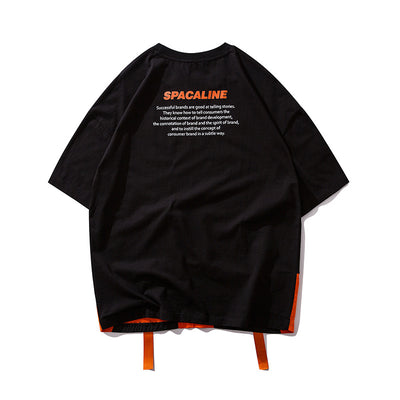 Camiseta Holgada Hip-hop con Bolsillos Decorativos - Image 4