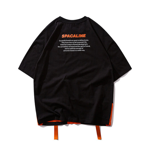 Camiseta Holgada Hip-hop con Bolsillos Decorativos - Image 4