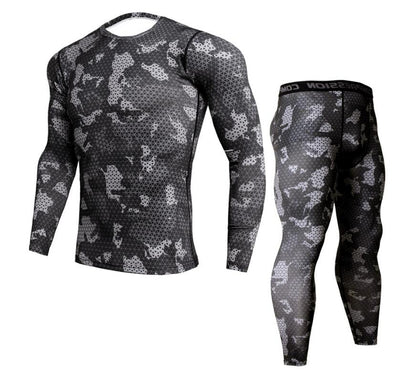 Conjunto Deportivo Ajustado de Manga Larga Secado Rápido para Hombre - Image 6
