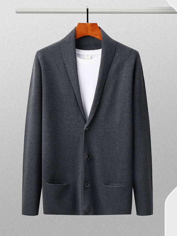 Cardigan de Lana Suelta para Hombre - Estilo Casual y Cómodo