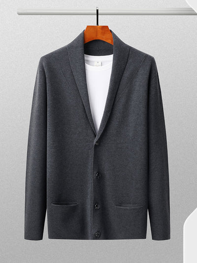 Cardigan de Lana Suelta para Hombre - Estilo Casual y Cómodo