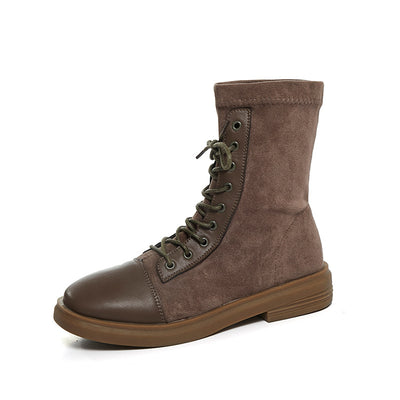Botas Planas con Cordones y Elástico - Image 5