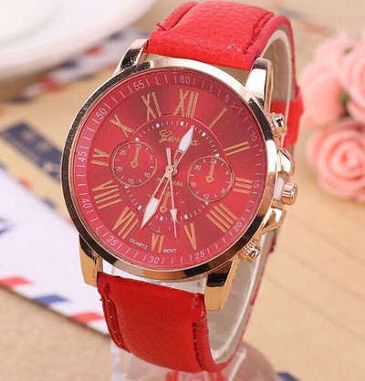 Reloj Digital de Cuero con Tres Esferas - Diseño Clásico Beige - Image 7
