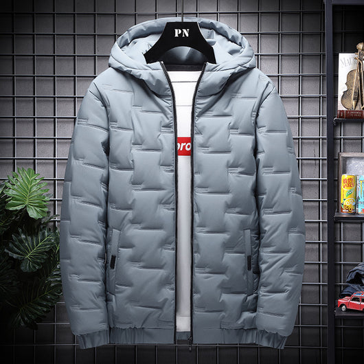 Chaqueta Acolchada de Invierno con Capucha para Hombre