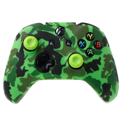 White silicone sleeve for game controller with colorful graffiti pattern, includes two rainbow thumbstick caps. - Image 24