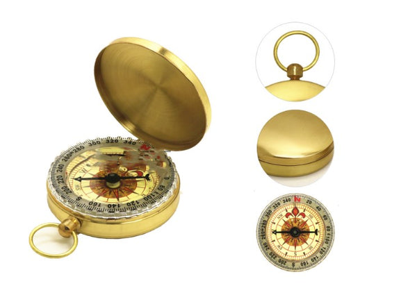 Brújula de Bolsillo Estilo Reloj de Bolsillo - Diseño Vintage en Cobre