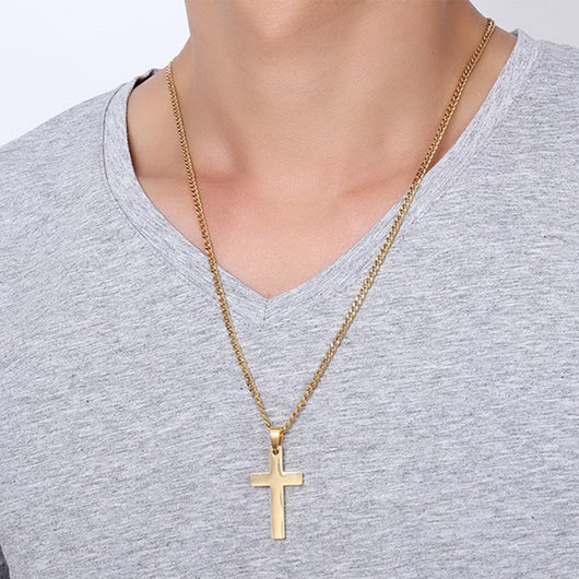 Colgante de Cruz para Hombre | Joyería Clásica de Acero Inoxidable - Image 2