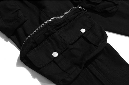 Overol Slim Fit con Doble Cierre y Múltiples Bolsillos para Hombre - Image 13