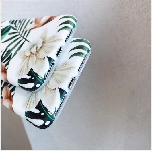 Funda Floral para iPhone con Diseño Tropical de Hojas de Plátano - Compatibles XS Max, XR, 6, 7, 8, X - Image 3