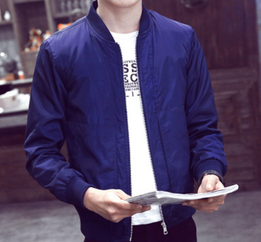 Chaqueta Beisbolera Delgada Hombre Primavera Otoño - Corte Ajustado Coreano Talla Grande - Image 4
