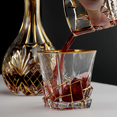 Juego de 2 Copas de Whiskey en Cristal Dorado - Image 18