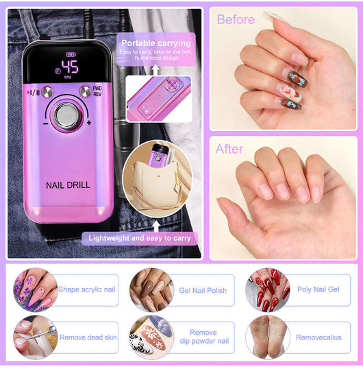 Máquina Profesional de Pulido de Uñas 45000 RPM - Removedor de Esmalte - Image 9