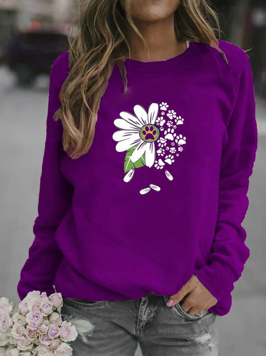 Suéter Floral Básico para Mujer Cuello Redondo - Image 11