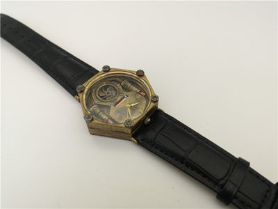 Cinturón Steampunk de Cuero Genuino para Hombre con Reloj de Cobre - Image 13