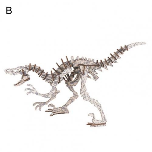 Puzzle 3D de Tiranosaurio en Madera - Juguete Educativo para Niños - Image 2