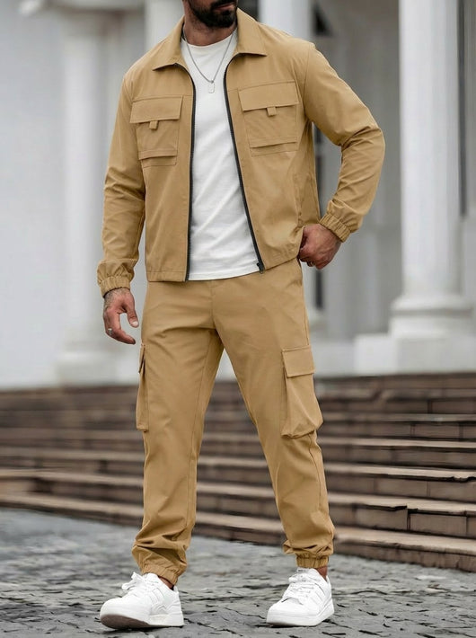 Conjunto de Trabajo Casual: Chamarra y Pantalón con Cierre - Image 23