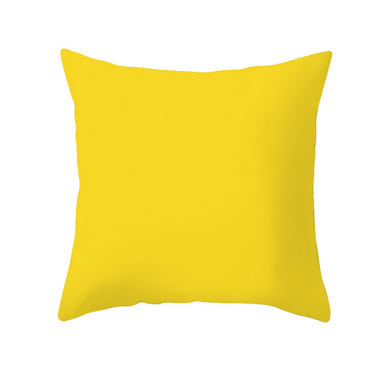 Almohada de Sofá de Algodón Lino Piel de Melocotón en Color Sólido - Image 2