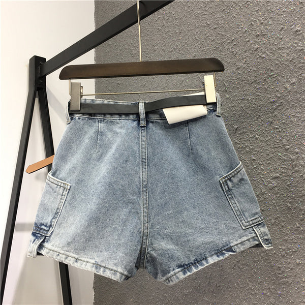 Pantalones Anchos de Cintura Alta con Bolsillos Grandes