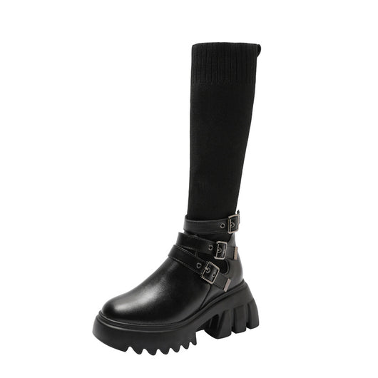Botas Plataforma Knight de Microfibra para Mujer - Image 5