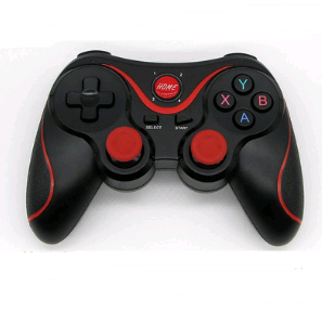 Black and red T3 Bluetooth wireless game controller with dual joysticks, D-pad, and action buttons. - Image 3
