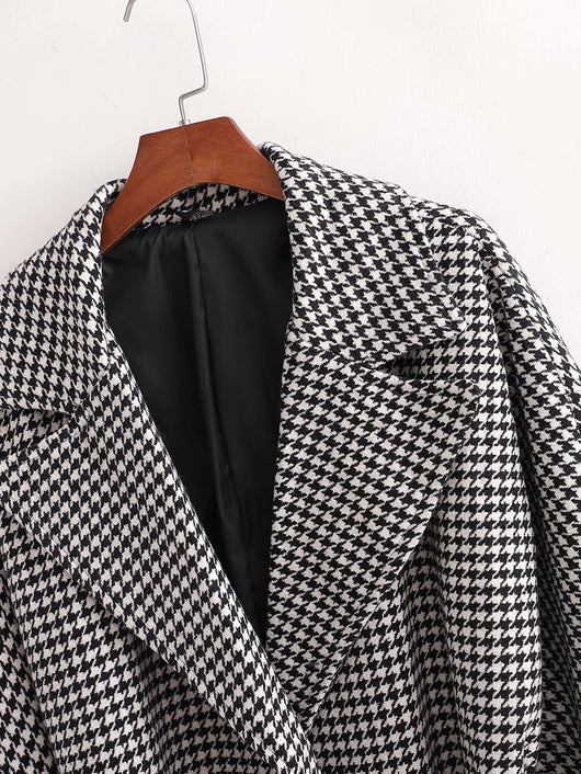 Abrigo de Lana a Cuadros para Mujer - Elegancia Ejecutiva - Image 4