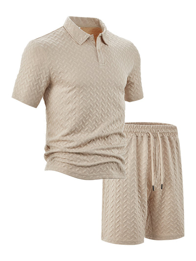 Camisa Casual de Manga Corta con Solapa para Hombre - Conjunto Versátil de Verano - Image 10
