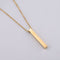 3D Engraved Bar Necklace Dorado 1side