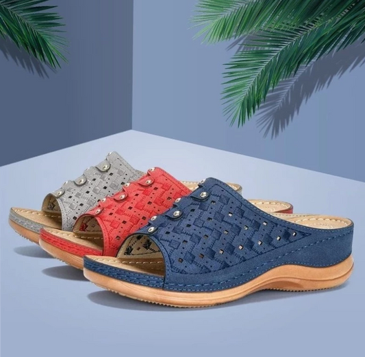 Sandalias Casuales Mujer con Suela Gruesa y Diseño Drapeado