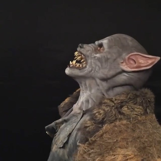 Máscara de Lobo Hombre Halloween - Disfraz Cosplay Cabeza Giratoria Realista - Image 2