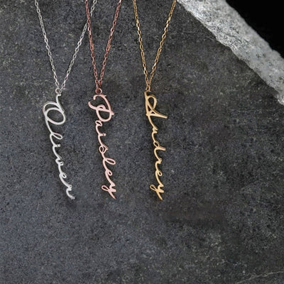 Collar Personalizado con Firma de Acero Inoxidable para Mujer - Image 5