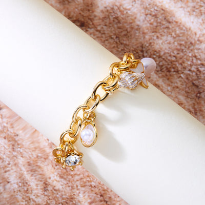 Collar y Pulsera de Perlas con Colgantes de Concha y Estrella de Mar - Image 17
