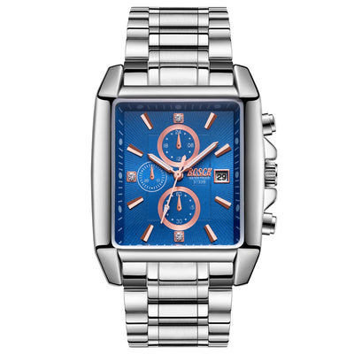 Reloj de Acero Inoxidable con Correa Cuadrada para Hombre - Image 4