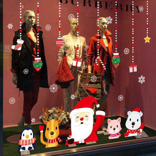 Adhesivos Navideños para Ventanas - Decoración Festiva Reutilizable - Image 2