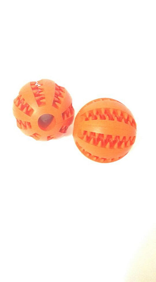 Bright green rubber pet toy ball with textured spikes and ridges for dental cleaning and food dispensing. - Image 11