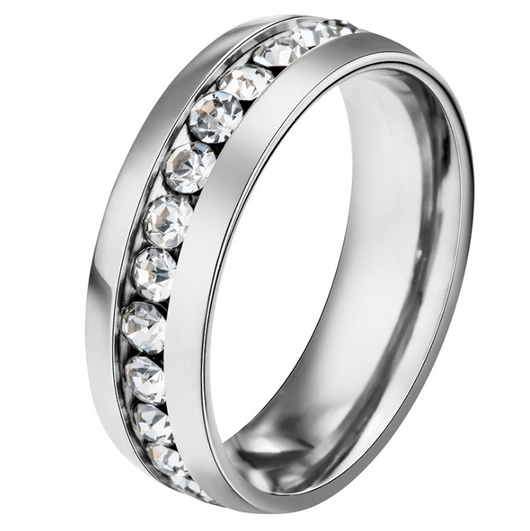 Anillos de Cristal Dorados para Mujer en Acero Inoxidable - Image 3
