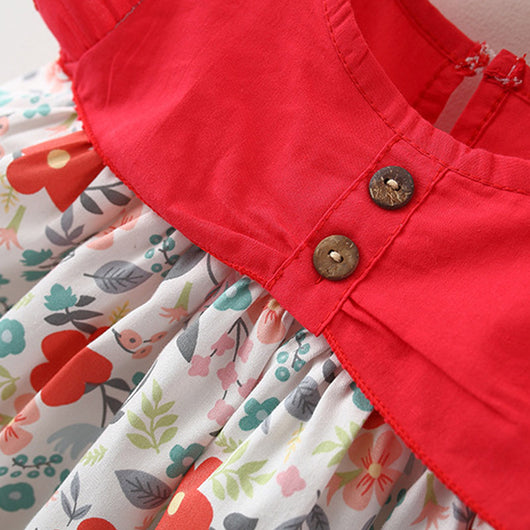 Vestido Infantil Floral de Verano con Mangas Volantes - Image 19