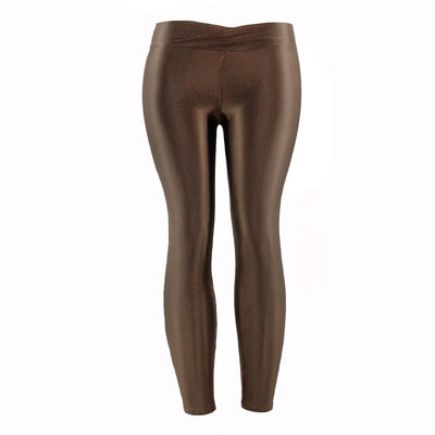 Pantalones Capri Elásticos Talle Bajo Brillante en Colores Neón para Mujer - Image 16