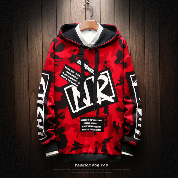 Sudadera Hoodie Camuflada Oversize con Personalidad