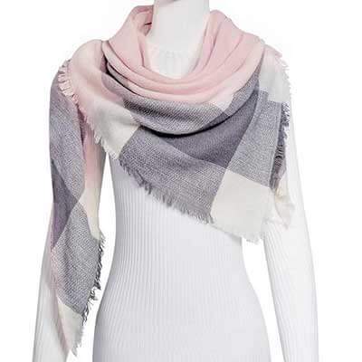 Bufanda Larga con Triángulos para Mujer - Chal Otoño Invierno - Image 25